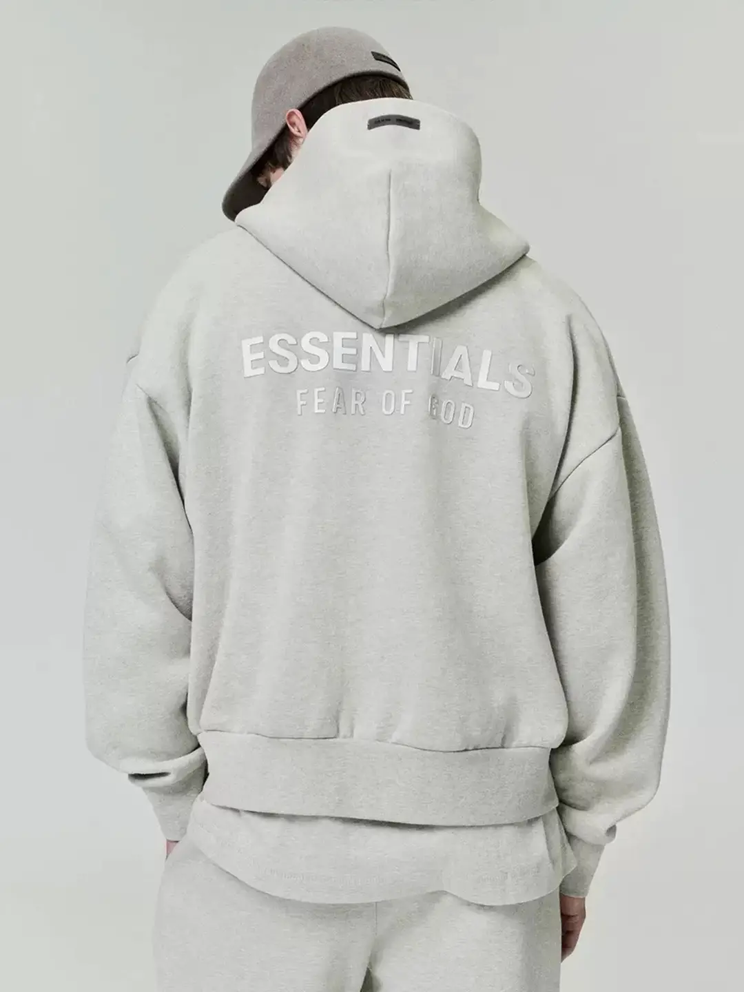 FOG CRAZY ESSENTIALS Autumn/Winter Plush American Trendy Brand Loose Couple Pulling Chain Hoodie Jacket