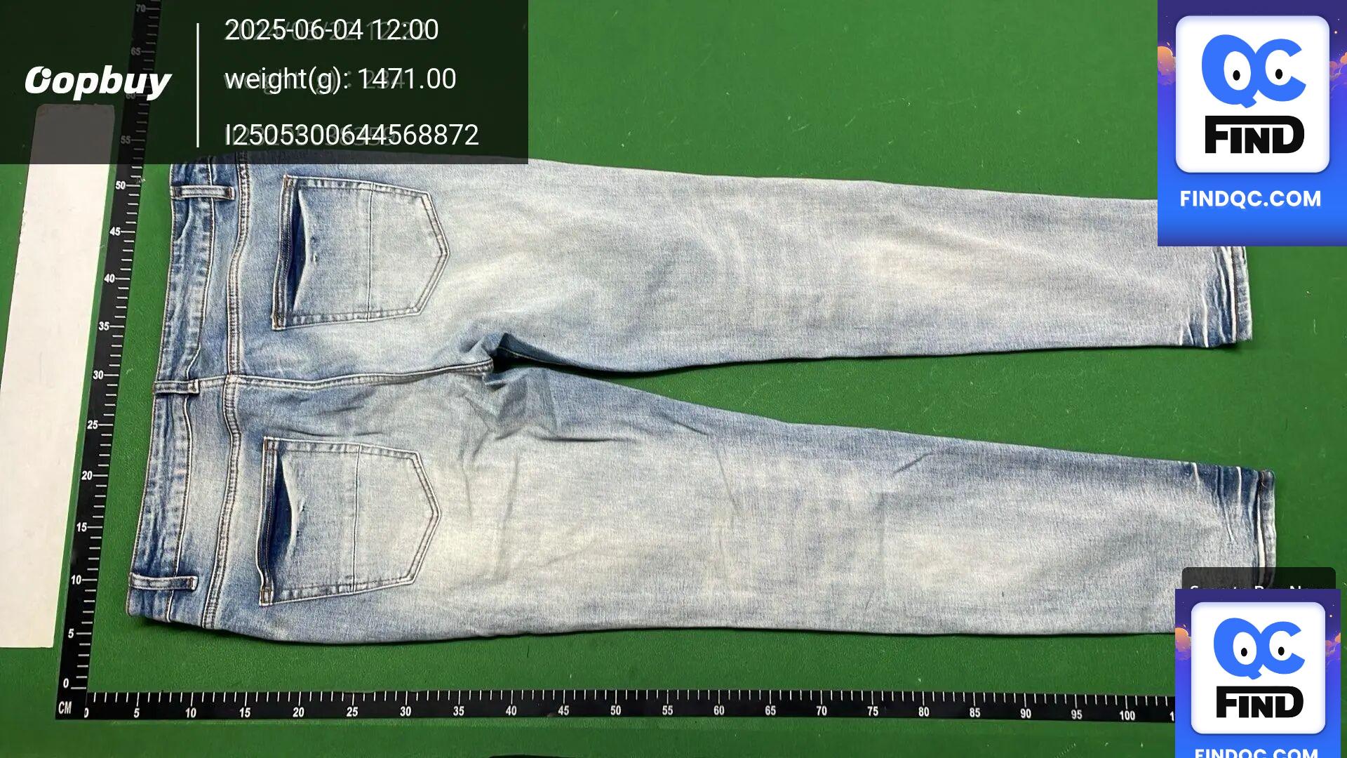 High Street Style Foreign Trade Men's Clothing Pleated Paisley Pattern Ripped Slim Fit Cross-Border Light Blue Amrir Style Men's Jeans — QC-foto 2