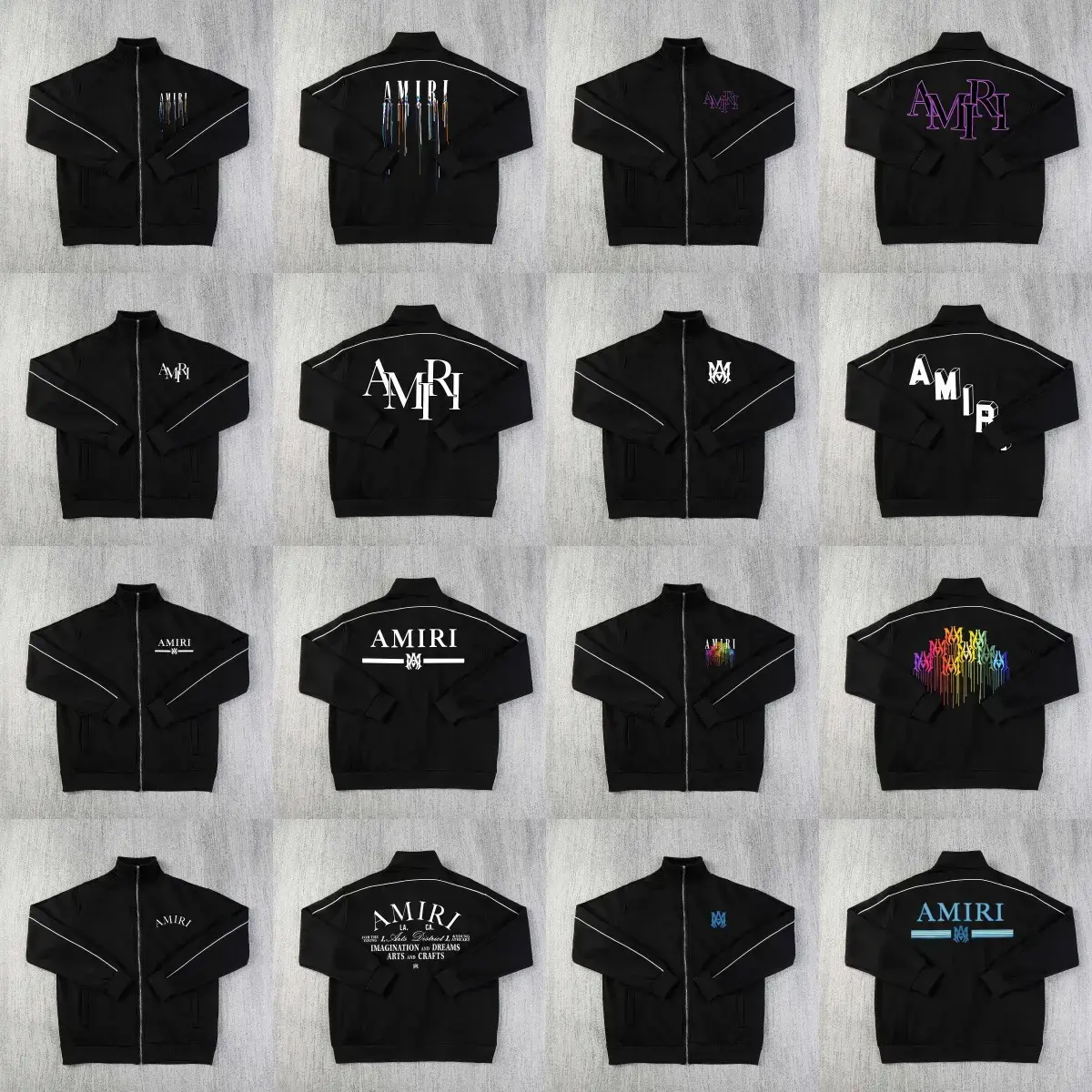 AMIRI 24SS Autumn and Winter New Sweater All-match Letter Jacket Same Cardigan Jacket Baseball Suit Pants suit
