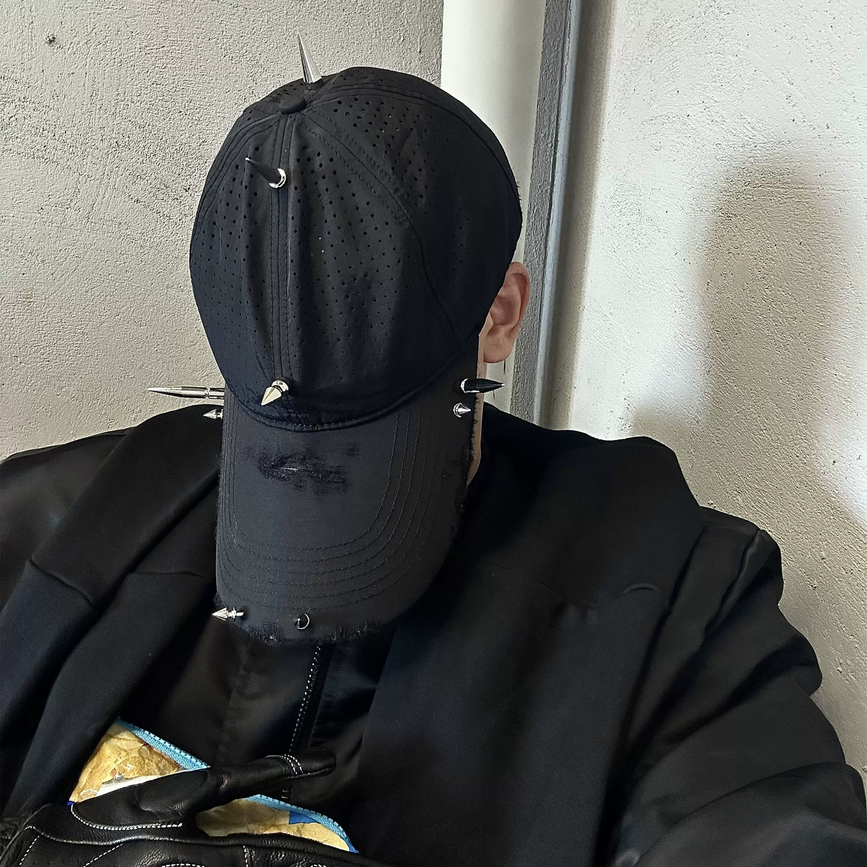 （准现货）25ss summer 柳丁破坏遮脸鸭舌帽面具透气网眼棒球帽子