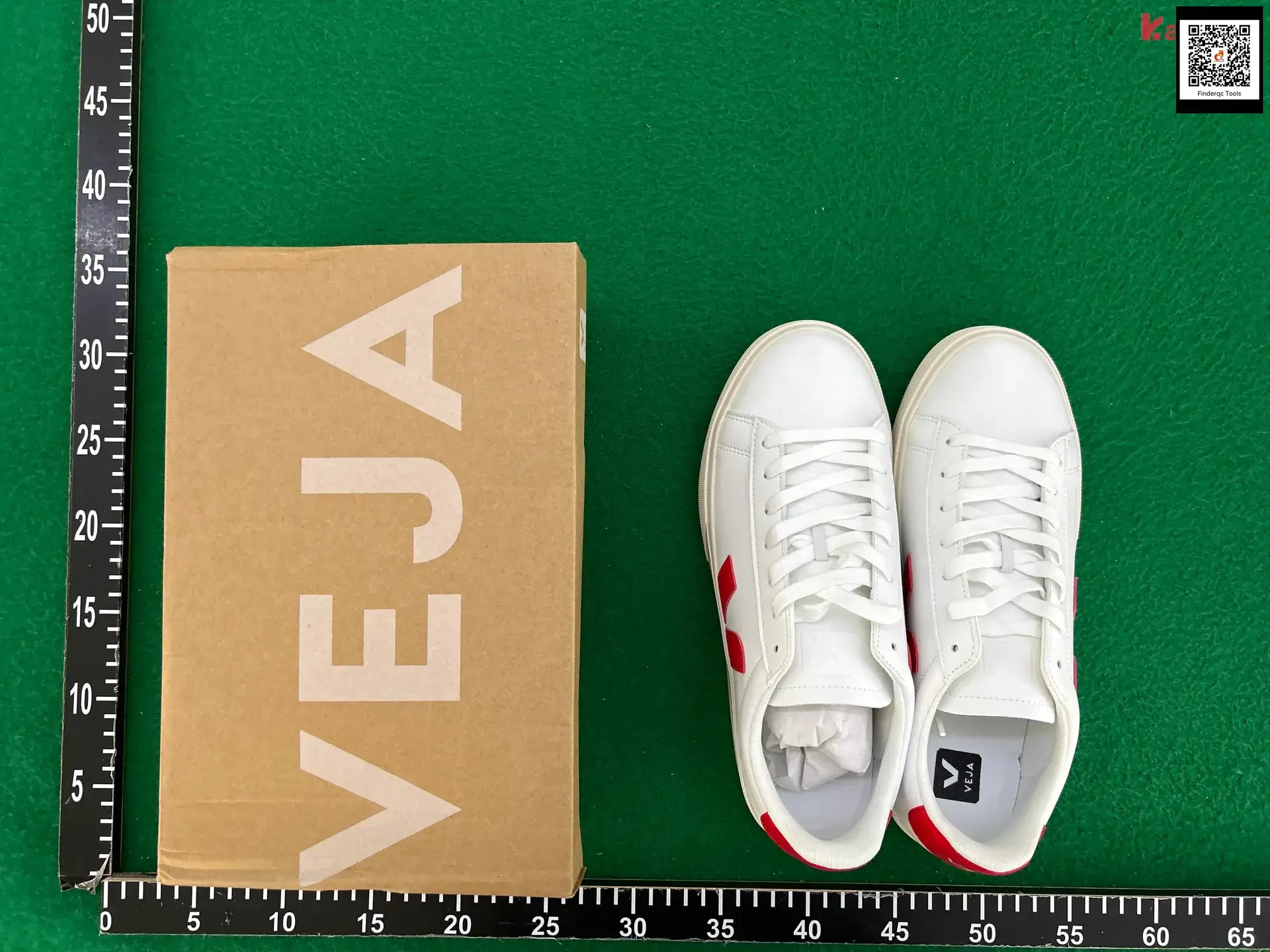 Veja Campo White Red Leather Sneakers