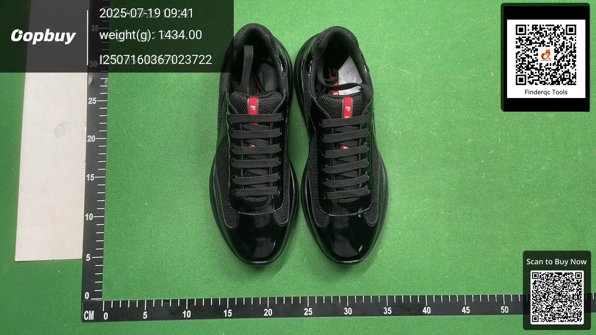 Prada Black Nylon and Patent Leather Sneakers