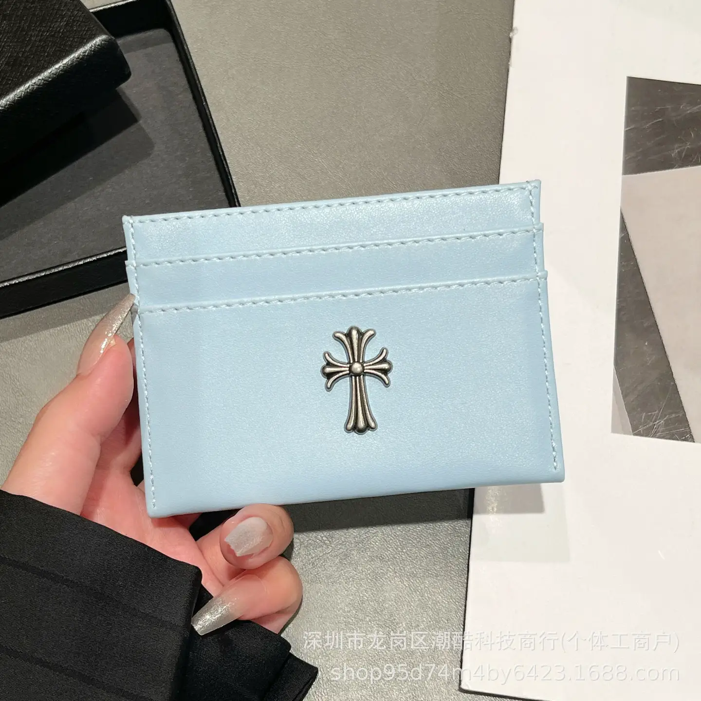 Manufacturer's Soft and Delicate Eco-Friendly Leather Fashionable Leather Id Card Holder Card Holder Multi-Card Dopamine Luxury Trendy Brand Hot Style