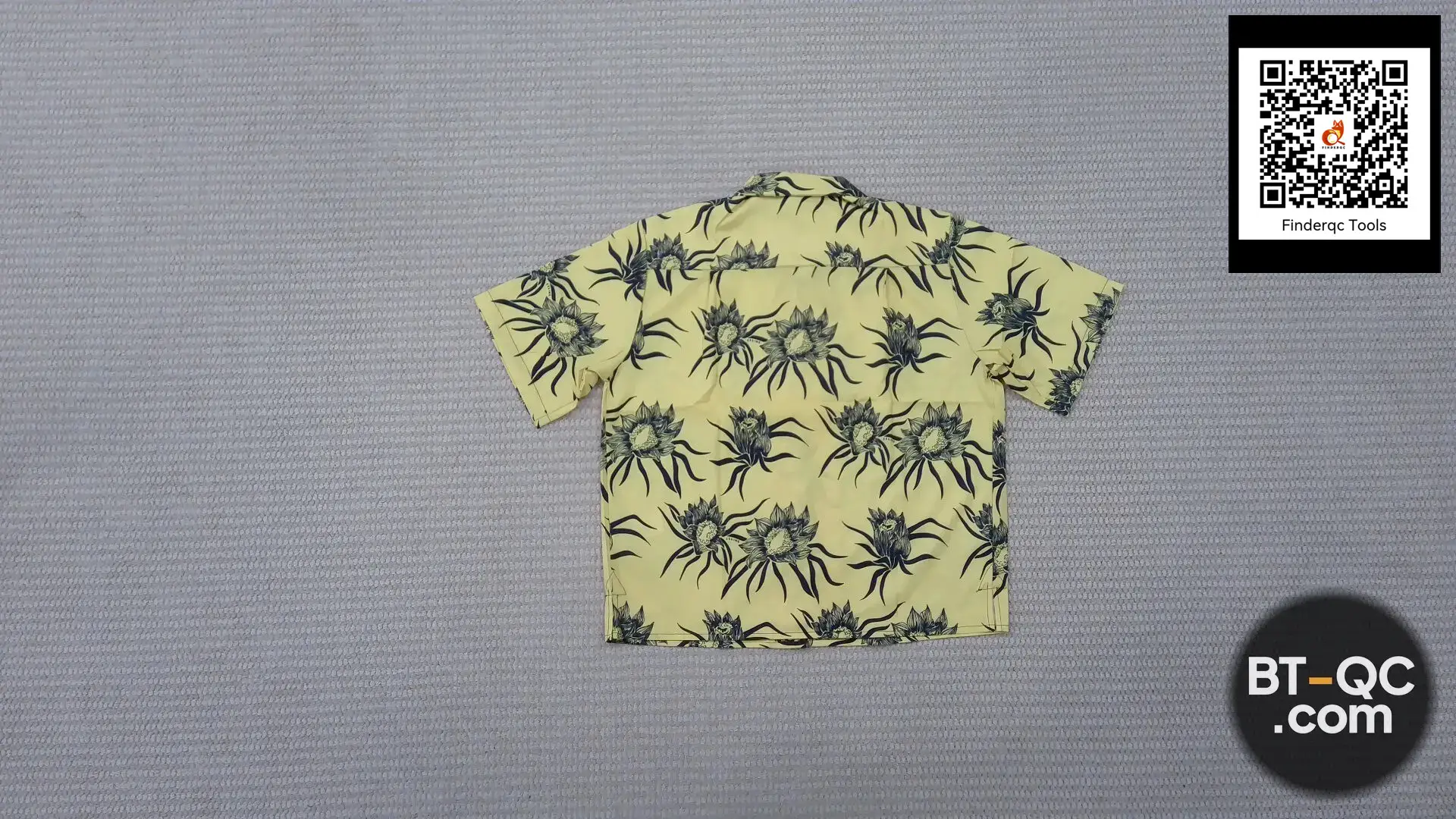 Yellow floral print short sleeve shirt