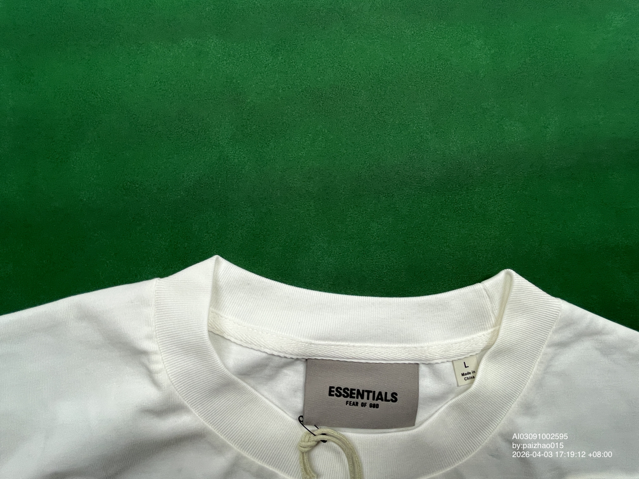 Essentials Zone Trendy Brand Short-Sleeved Loose Slogan Simple T-Shirt Fog Trendy Brand Male and Female Couple Short-Sleeved New QC