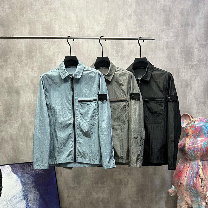 Stone Trendy Brand Stone American-Style Metal Windbreaker Windproof and Waterproof Unisex Outdoor Casual Jacket