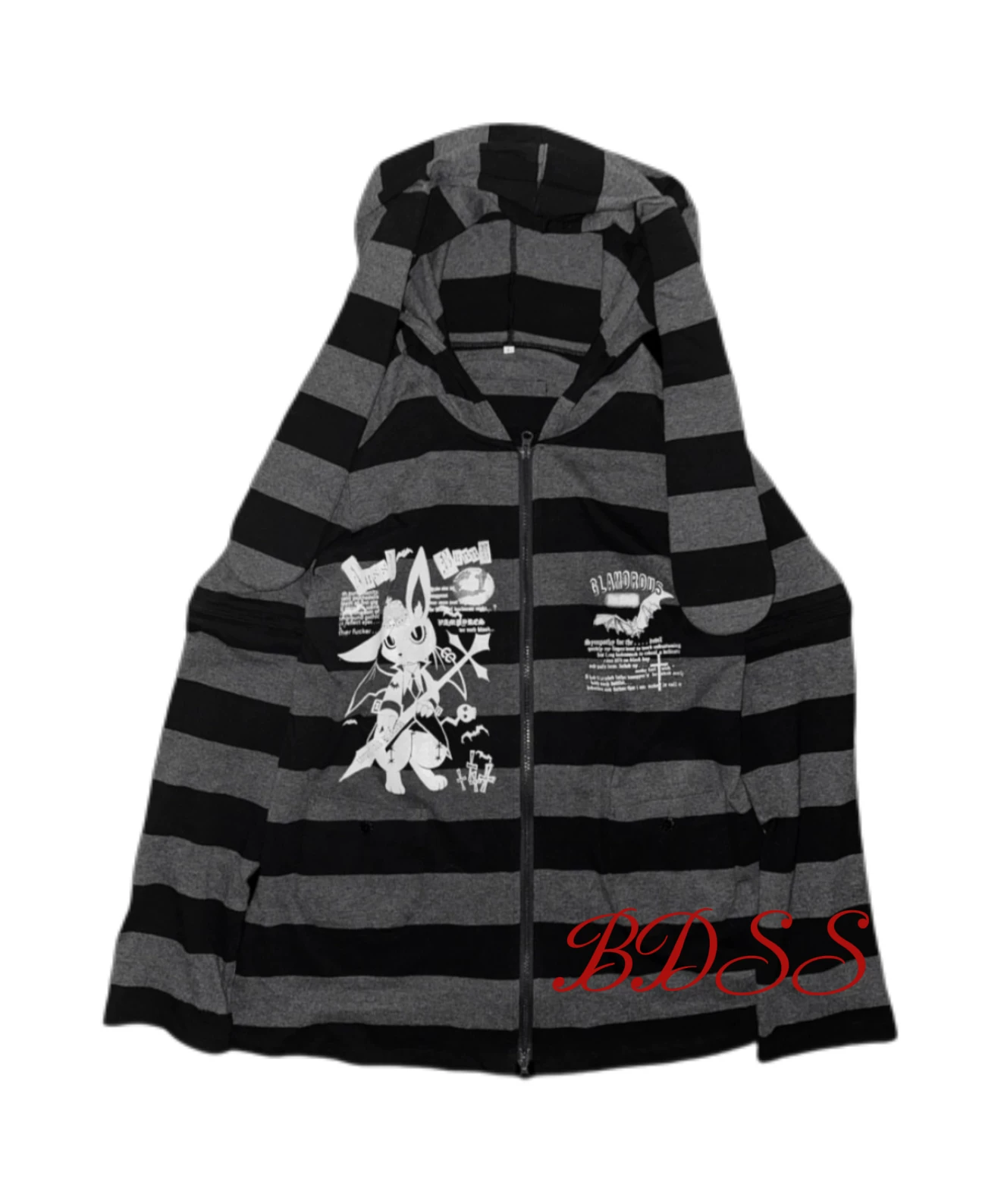 Rabbit Ears Bdss Independent Emo Boy Style Rabbit Ear Hooded Cardigan Sweatshirt QC-Foto von TAOBAO auf Qualit.ly