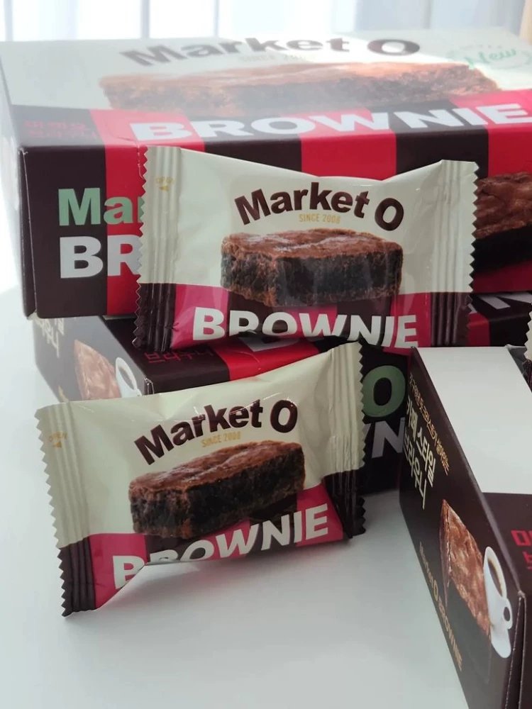 Korean Imported Snacks Orion Market O Classic Matcha Chocolate Brownie Cake Afternoon Tea Pastry