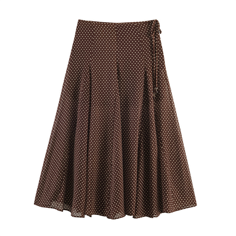 Cross-Border Women's Clothing Manufacturers Wholesale 2026 Spring New European and American Style Fashionable and Elegant Polka Dot Midi Skirt