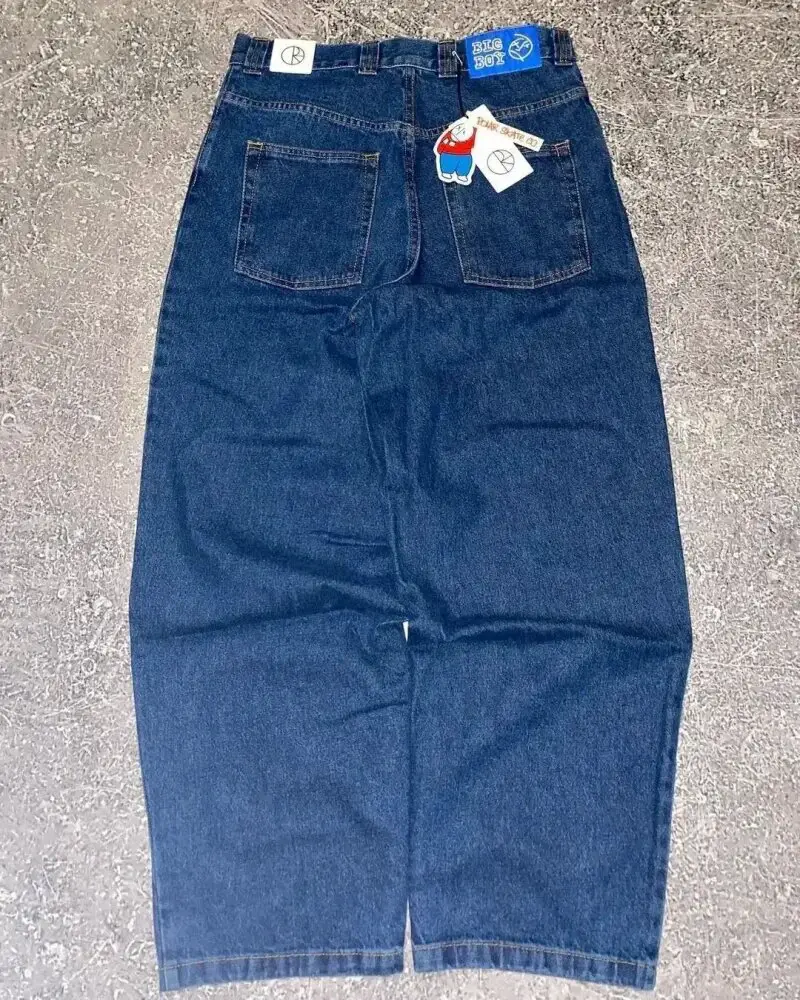 Cross-Border E-Commerce Streetwear Jeans Y2K Pants Hip-Hop Embroidered Loose Jeans Men Harajuku Wholesale