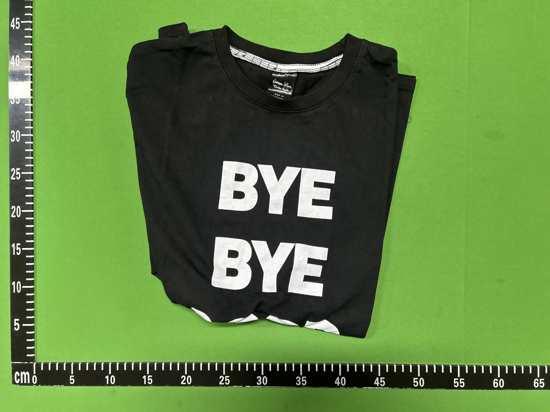 Lmyer Number Nine Bye Bye Archive Slogan Washed and Distressed Loose Same Style Short Sleeves