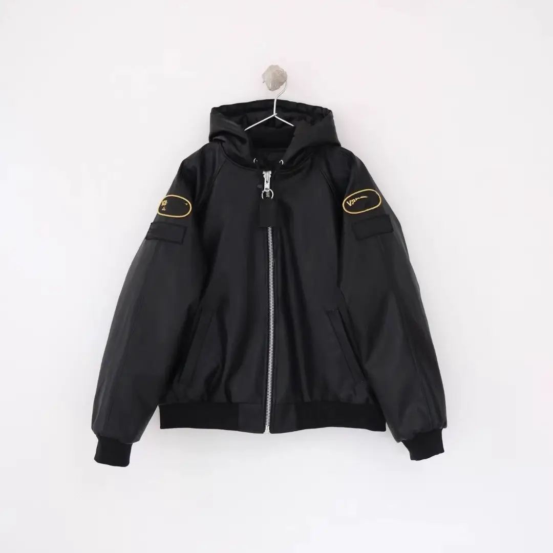 Magfog Niche style Independent Joint Vson Leathers Jacket Patch Logo Embroider Leather Jacket Outwear