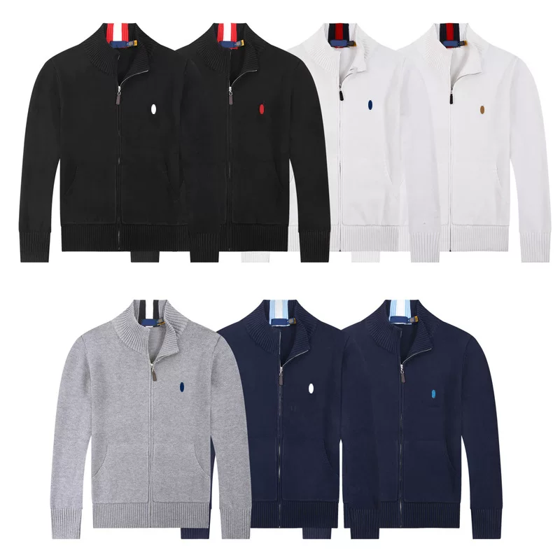 Cardigan stand up collar small label sweater men's spring and autumn long sleeved sweater youth casual knitwear men's jacket