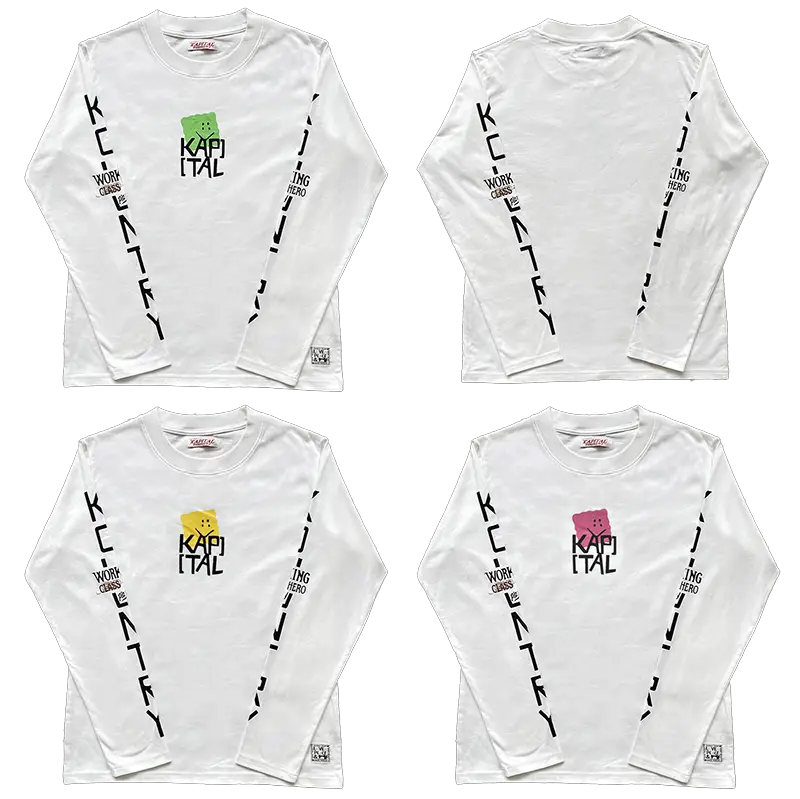 Kapital Kountry Hirata Japanese Style Casual Letter Printed Casual Long-Sleeved T-Shirt