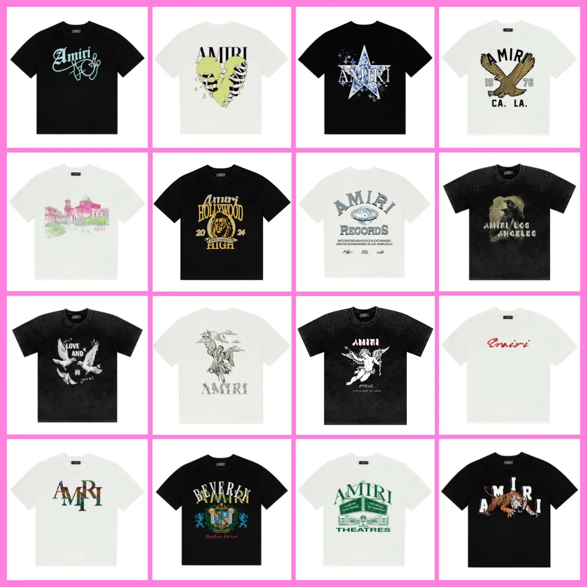 Spring and summer new AM1R1 ICON high version letter printing sports leisure loose round neck short sleeve T-shirt foreign trade