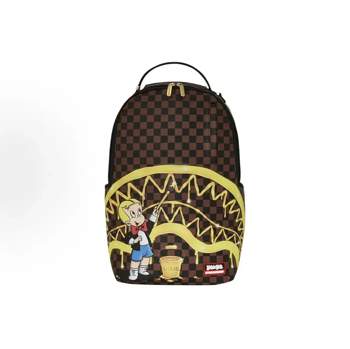 Sprayground Shark Mouth Counter Genuine 25 Autumn Unisex Graffiti Checkerboard Anime Backpack