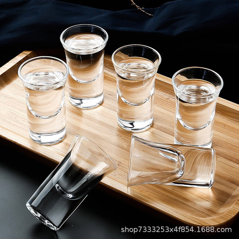 Bar Thick Bottom Bullet Cup Hotel Liquor Cup Spirits Cup Household Small Wine Cup Glass Small Wine Cup Wine Dispenser suit