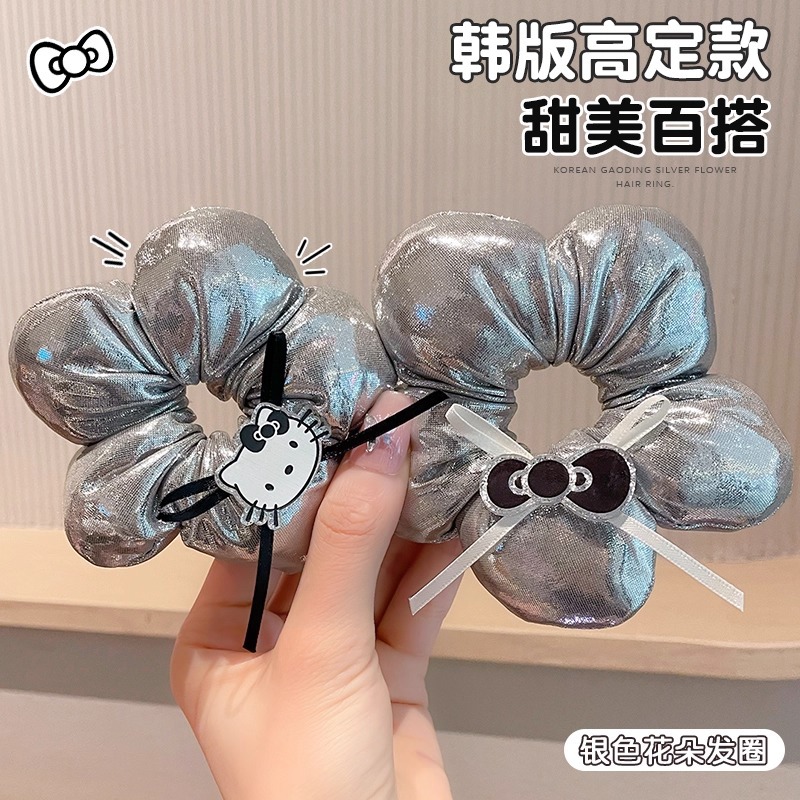 High-End Kidsren's Flower Hairband 2025 New Ball Head Silver Head Flower Little Girl Does Not Hurt Hair Cute Hair Accessories