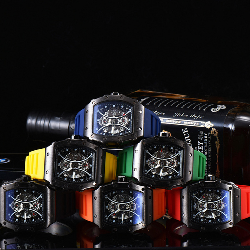 Richard Mille Double Curved Quartz Barrel Men's Wrist Watch Blue
