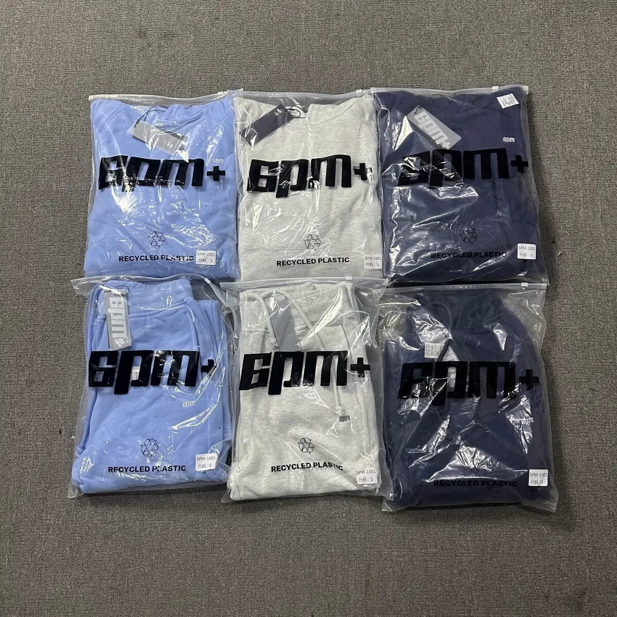 Winter New Sweatshirt 6Pm Chest Logo Embroidered Letter Hooded Sweatshirt European and American Men and Women Couple Pants Suit