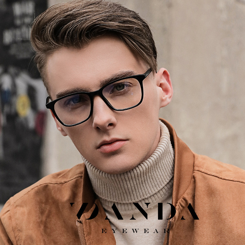 New Tr90 Anti-Blue Light Glasses Retro Glasses Frame for Men and Women 6919 Literary Transparent Flat Glasses Factory Direct Supply