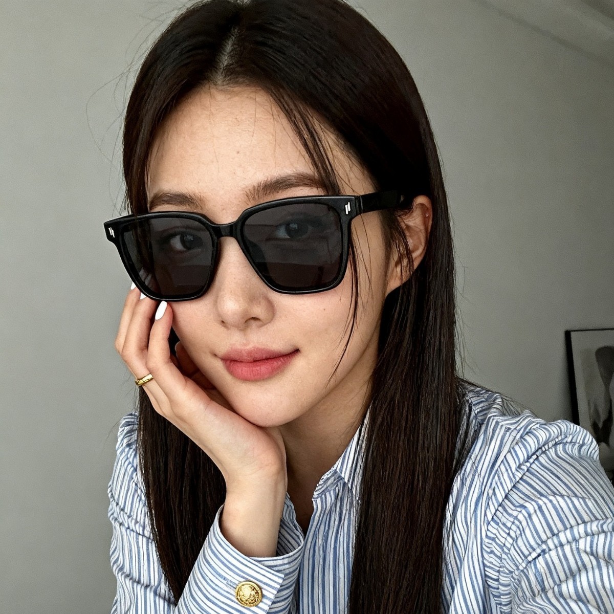 Xiaohongshu's Same Style Sunglasses for Men, Retro Trendy Douyin Cross-Border Sunglasses for Women, High-End Driver's Glasses Tr5030