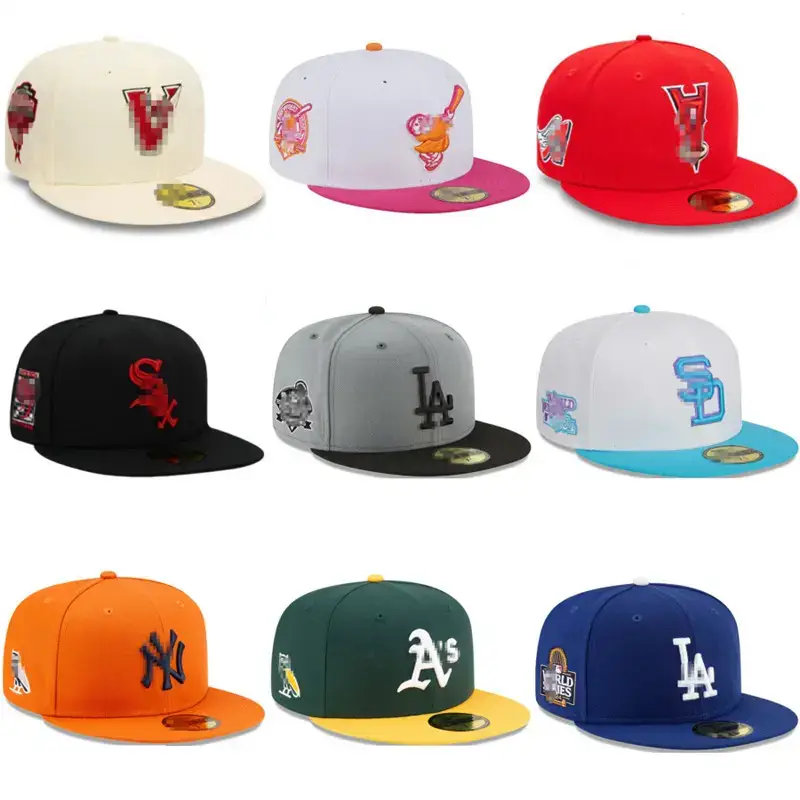 High Quality Aa Grade Hat New Closed Hat Mlb Baseball Cap Men and Women Embroidered Hat Outdoor Sun Protection Hat