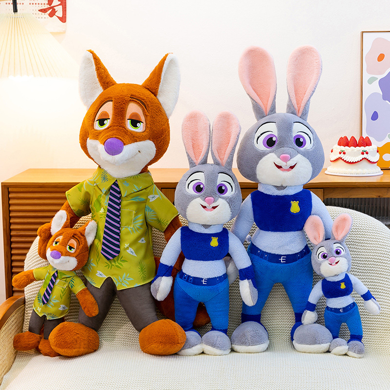 Crazy Animal Nick and Judy Standing Plush Toys Children's Dolls Sleeping Companions Holiday Gifts Wholesale