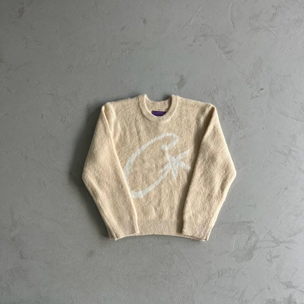 Corteiz European and American Cross-Border Street Style Loose Pullover Sweater Round Neck Autumn Large C Knit Sweater Ins Jacket Versatile Foto QC de 1688 na Qualit.ly