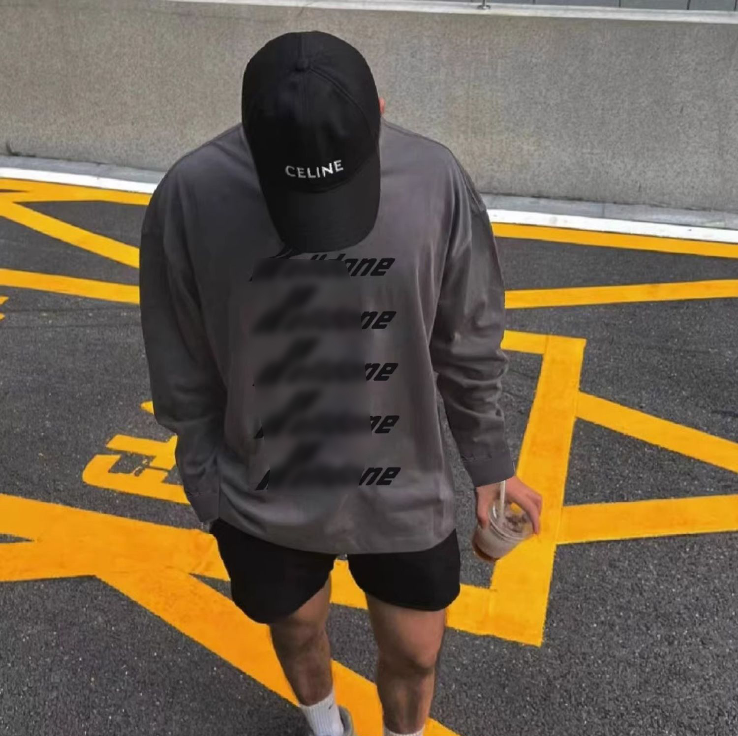 We11D Four-Pack Bullet-Style High Street Fashion Brand American-Style Loose Wellmiki Heavyweight Long-Sleeve T-Shirt for Men