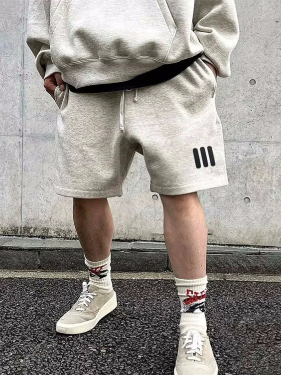 Fog Co-Branded Three-Stripe Essentialszone Casual Loose Sports Shorts High Street New Five-Point Trendy Pants