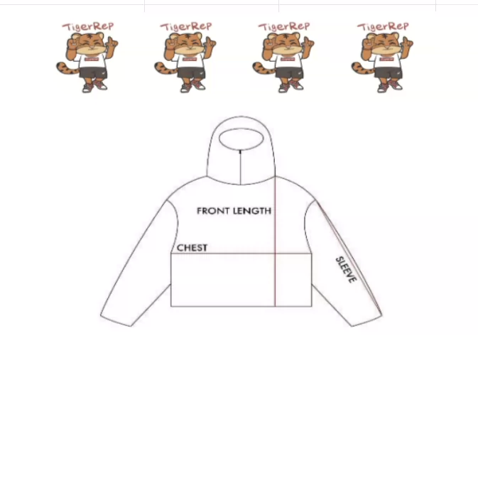 Customer customized orange hoodie with tiger down the mountain pattern