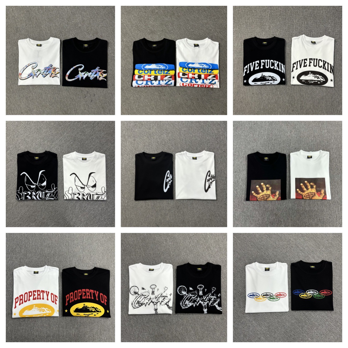 Foreign trade wholesale cortez devil basic series short sleeve phantom letter Logo printed T-shirt lovers outfit