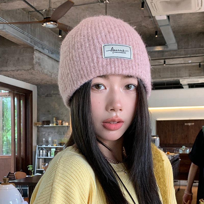 Casual Wool Autumn and Winter Woolen Hat for Women, Comfortable Pullover, Cold Hat, Ear Protection Knitted Hat, Outdoor Cycling Winter Hat for Men