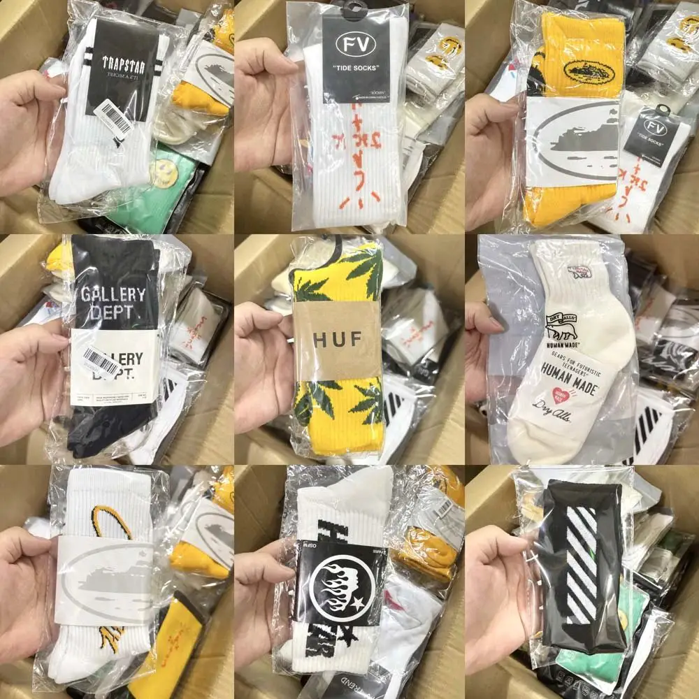 Streetwear blind box socks, images show only some styles.
