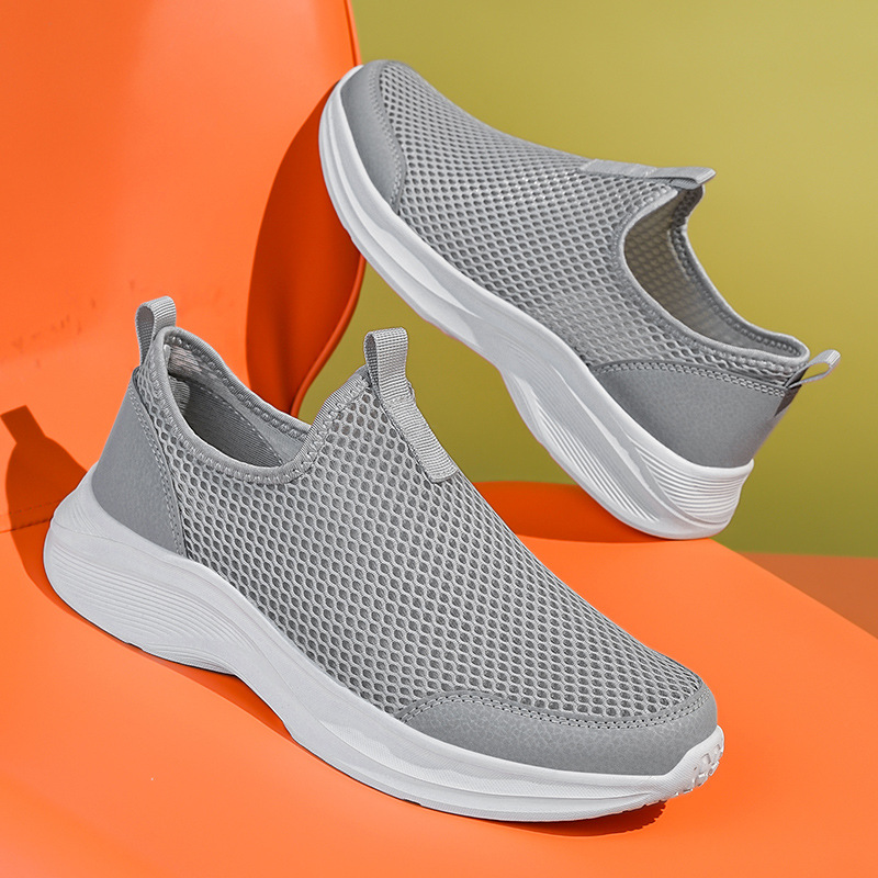 Putian Export 48 Large Size Mesh Shoes for Men in Summer, Breathable, Deodorant, Single Mesh, Thin, One-Legged Sports Lightweight Trendy Shoes
