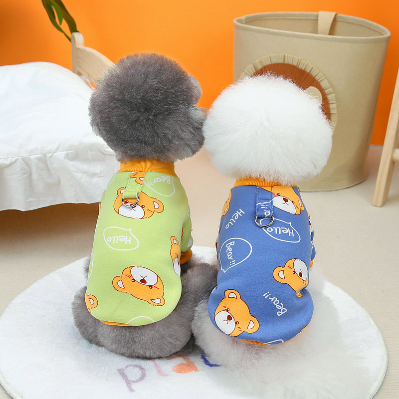 Dog clothes Lazy Bear sweater Teddy pet dog warm clothes pet valley new clothing cute puppy sweater