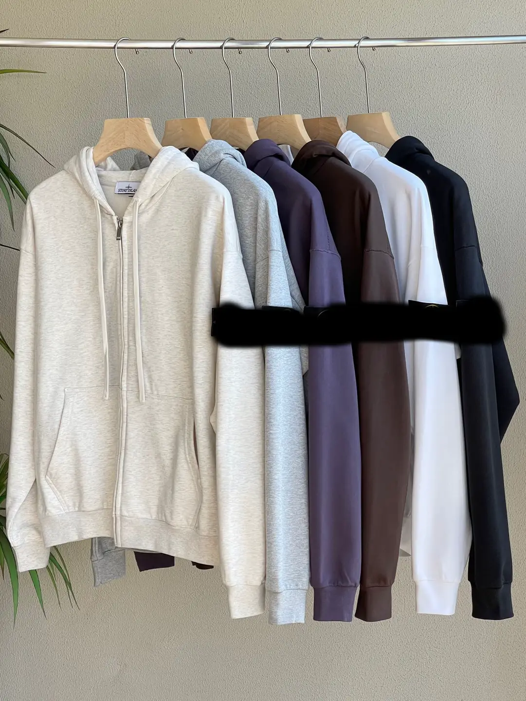 BADGE ZIP HOODED SWEATSHIRT Zipper hoodie terry jacket loose hooded simple versatile