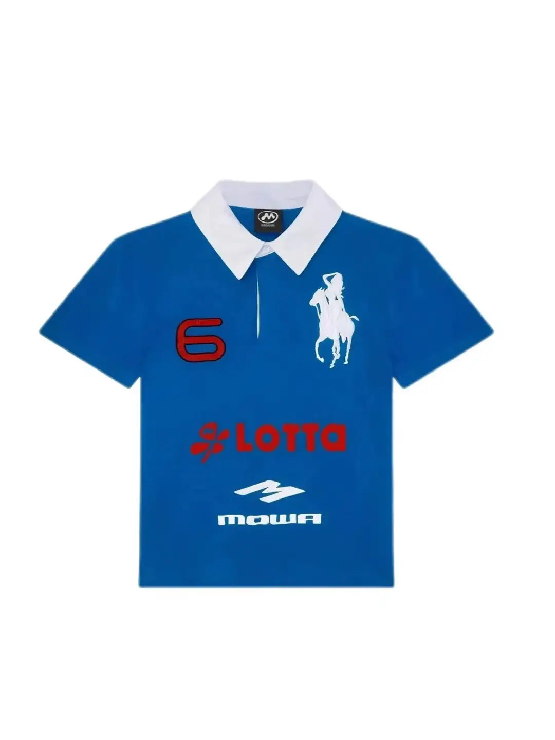 Mowalola Atl Opium Yvl Wind Angel War Horse Behringer Embroidered Slim Fit Polo Shirt Short Sleeve T-Shirt