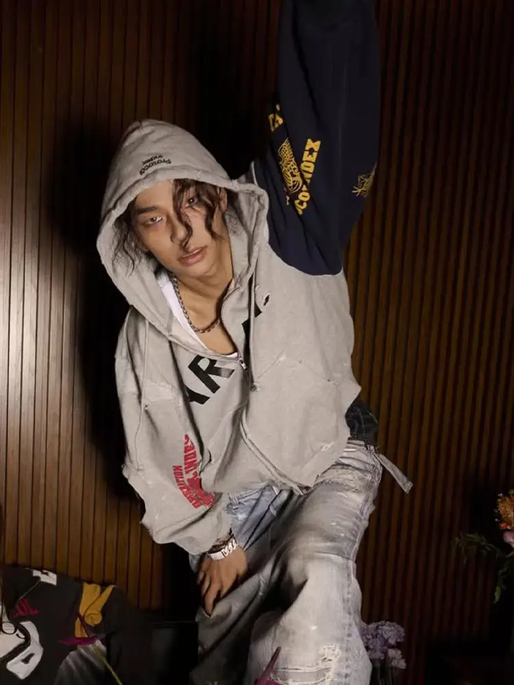 Foreign Oem】Original G/R 25 Autumn/Winter New Product Protocol Index Niche Trendy Brand Zipper Hoodie