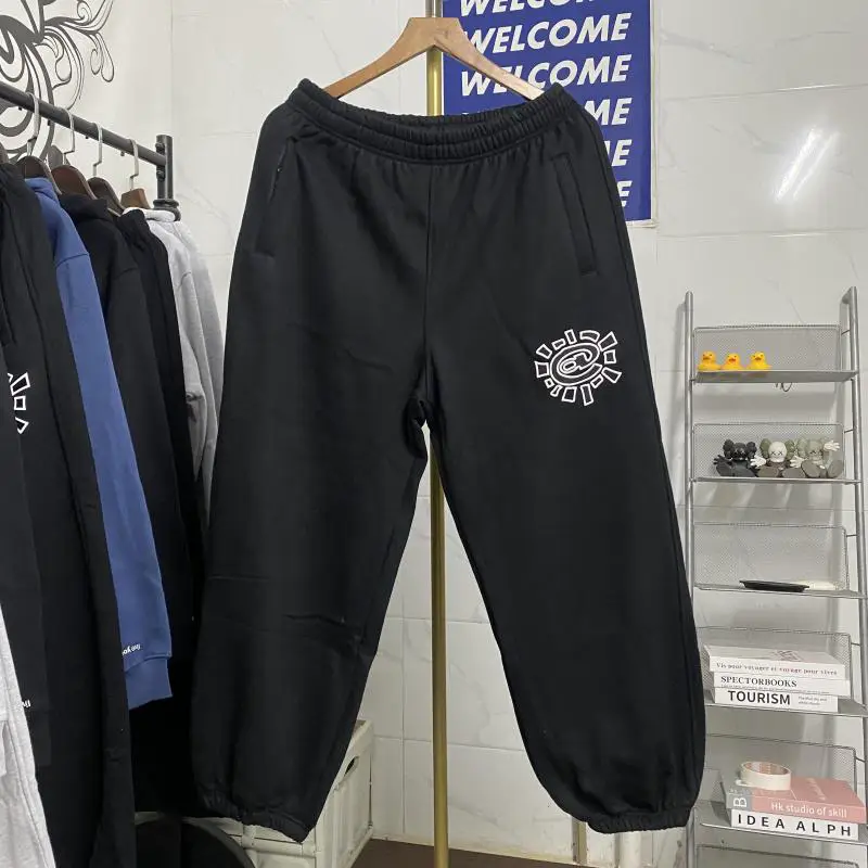 ADWYSD sun roll patch embroidery men and women loose hip-hop loose padded sports leggings sweat pants casual pants