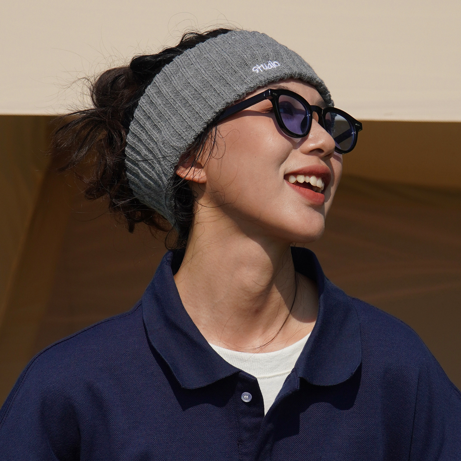 Knitted Hair Band Personalized Men's and Women's All-match Handsome Wide-brimmed Internet Popular ins Hair Band Simple Outer Wash Face Hair Band Trendy