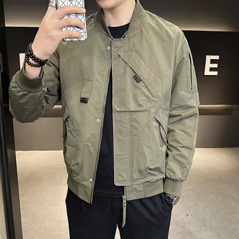 2024 Spring and Autumn Coat All-match Men's and Women's Coat New Baseball Collar Fashion Brand Workwear New Style Handsome Jacket Coat