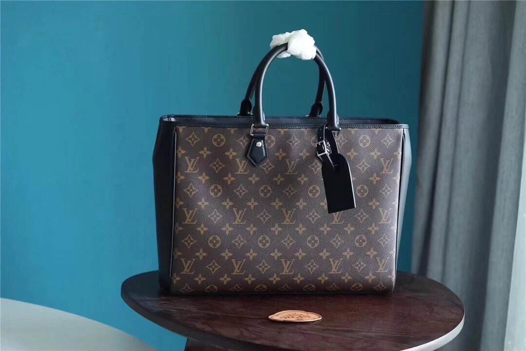In stock 【Luxury House】Original M55203 Grand Sac Tote handbag, men’s Monogram briefcase, business tote bag.