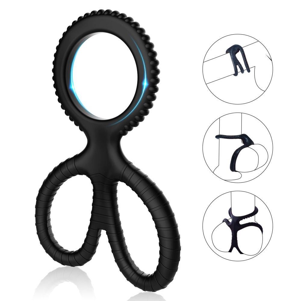 Scissors lock ring male silicone lock ring double ring penis ring husband and wife sex adult products wholesale generation