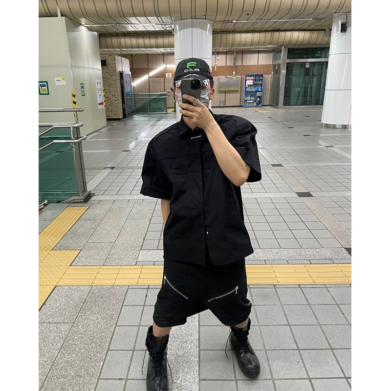 GRAILZ VIBE美式背后拉链机能工装过膝短裤男夏季潮牌宽松五分裤