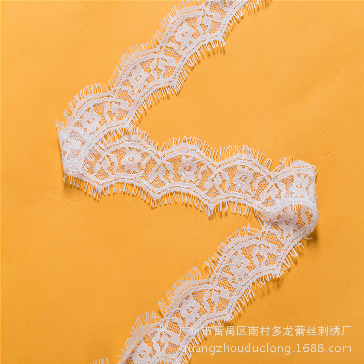 4cm Eyelash Lace Trim Black and White 
 Dresses, Underwear, Bras, Lace Accessories, Wedding Dress Lace, Ribbons, Ready Stock Wholesale.
