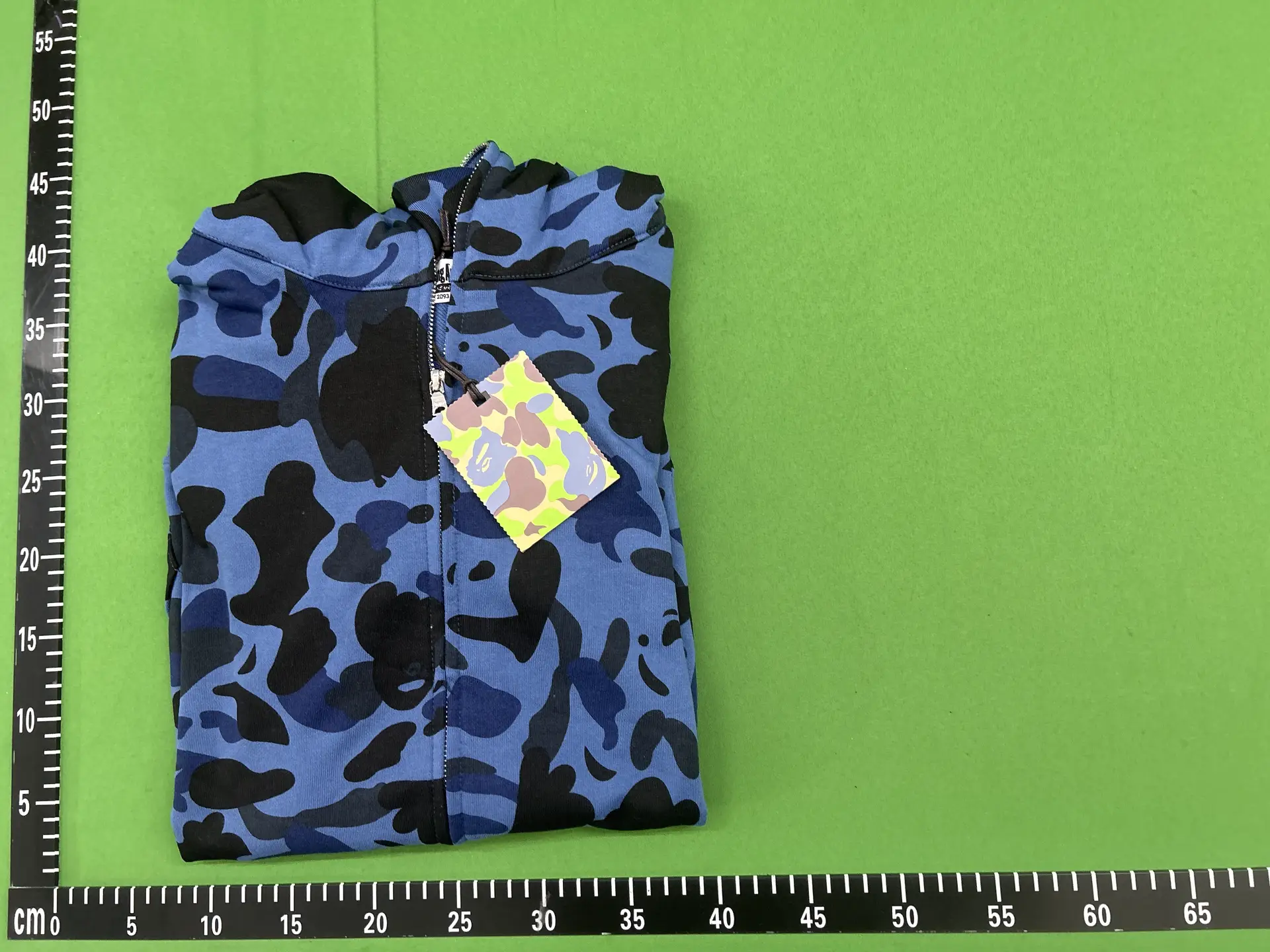 A Bathing Ape Camo Zip Hoodie Blue