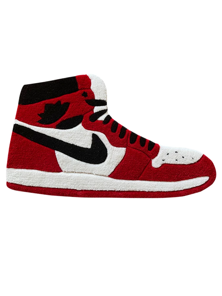 Fashion Trendy Brand Sports Shoe Style Carpet, Handmade Acrylic Tufted Thickened Tufting, Washable-Free Bedroom Home Decoration