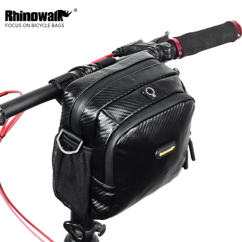 RHINOWALK Bicycle Bag Front Bag Waterproof Handlebar Bag Folding Head Bag Large Capacity Cycling Bag